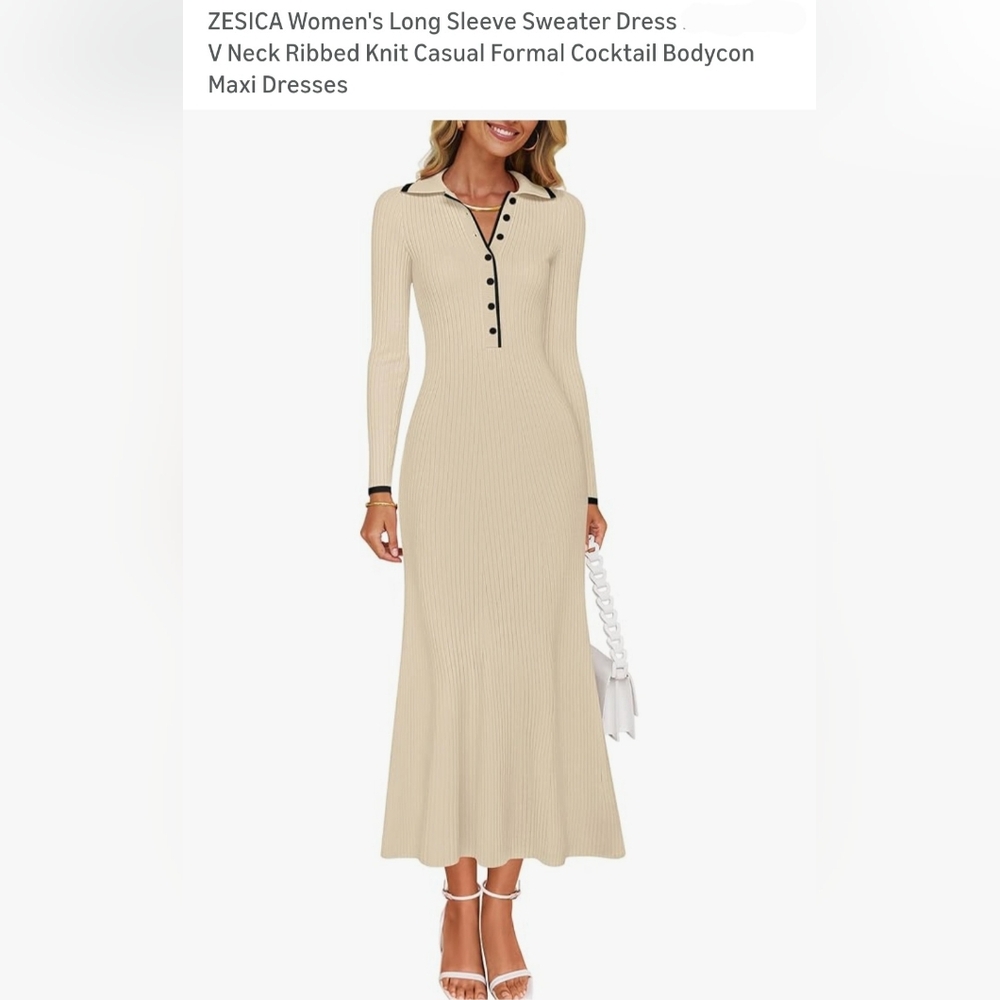 Women's Long Sleeve Sweater Dress